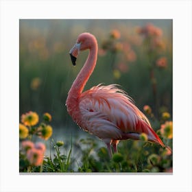 Pink Flamingo 3 Canvas Print