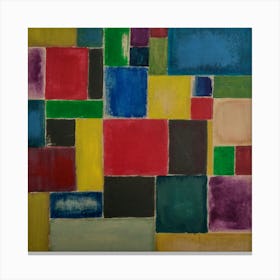 Wall Artwork with Squares Canvas Print