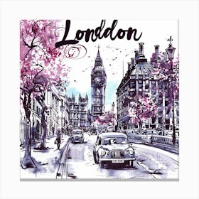 London In Spring Canvas Print