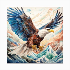 Eagle In Flight 3 Canvas Print