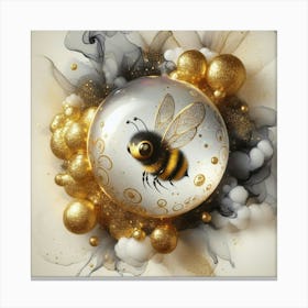 Bee In A Bubble 1 Canvas Print