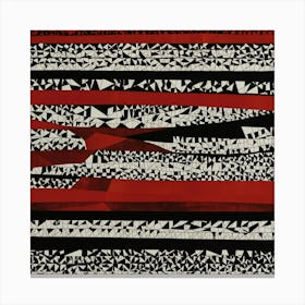 Abstract Red Stripes Canvas Print