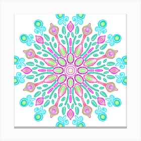 Watercolor Mandala Canvas Print