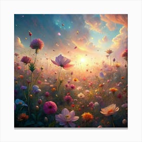 Flower Field Canvas Print