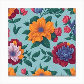 Floral Pattern 14 Canvas Print