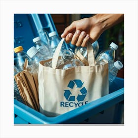Recycling Tote Canvas Print