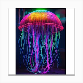 Glow In The Dark Jellyfish Canvas Print