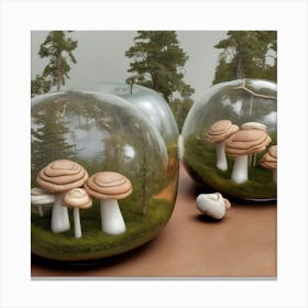 Mushroom Jars Canvas Print