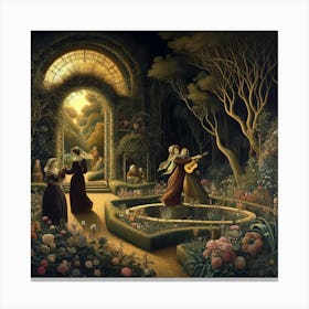 Garden At Night Canvas Print