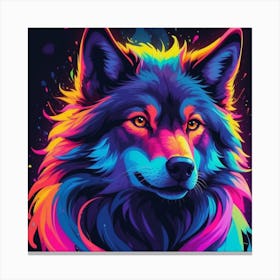 Colorful Wolf Canvas Print