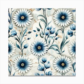 Blue Daisies Canvas Print