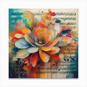 Flower Of Music 5 Canvas Print