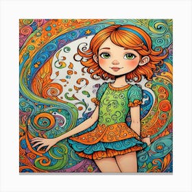 Girl In A Dress 1 Canvas Print