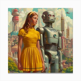 Robot Girl 1 Canvas Print