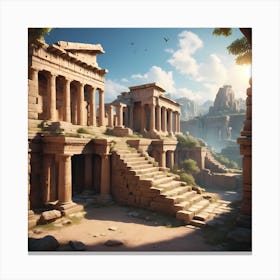 Ancient Stone Structures Canvas Print