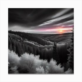Sunset In Infrared Canvas Print