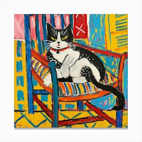 Cat In A Chair Canvas Print