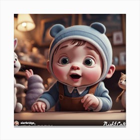 Cartoon Baby Canvas Print