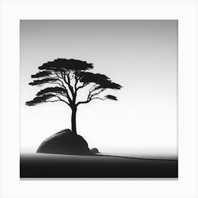 Silhouette Of A Tree 1 Canvas Print