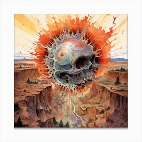 Skull In The Desert 3 Canvas Print