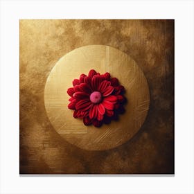 Red Gerbera Flower Canvas Print