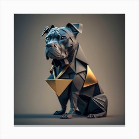 Geometric Dog Canvas Print