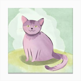 Purple Cat Canvas Print