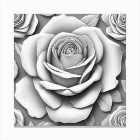 White Roses 3 Canvas Print