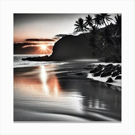 Sunset At The Beach 343 Canvas Print