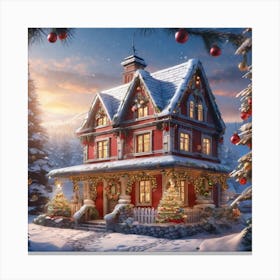 Christmas House 155 Canvas Print