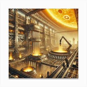 A Dynamic Scene Of The Solar Forges Canvas Print