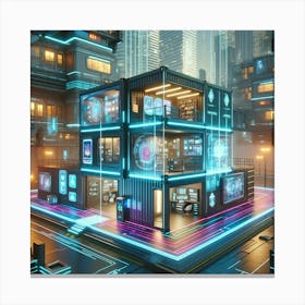 Futuristic City 15 Canvas Print