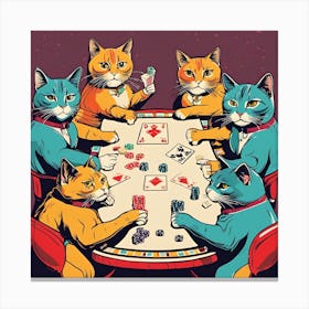 Purrfect Poker Canvas Print