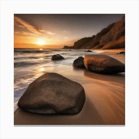 Sunset At The Beach 379 Canvas Print