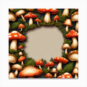 Mushroom Frame 21 Canvas Print