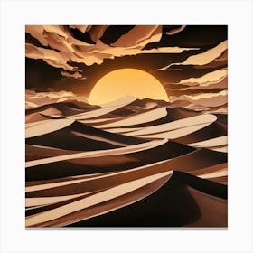 Sunset In The Desert 6 Canvas Print