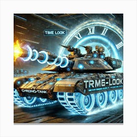 A Powerful Depiction Of Chrono Tanks, Heavy Futuri Canvas Print