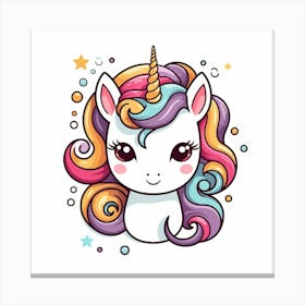 Unicorn Head Canvas Print