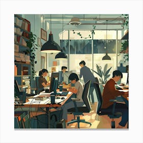 Office Work 3 Canvas Print