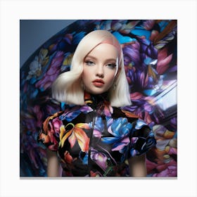 Woman With Blond Hair dove Cameron Canvas Print