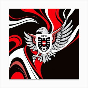 Austria National Football Team Logo Wall Art 12 Canvas Print