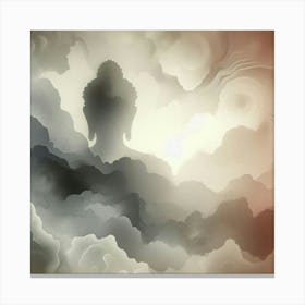 Buddha In The Clouds Canvas Print