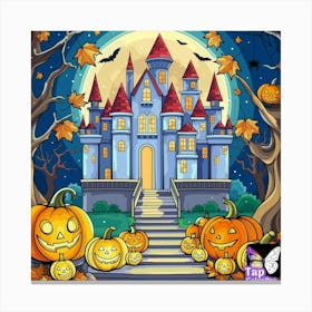 Halloween Castle Canvas Print