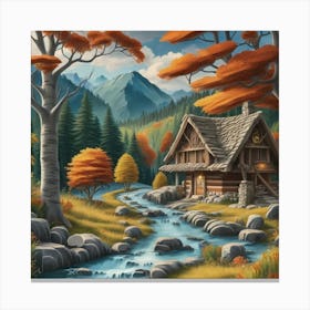 A peaceful, lively autumn landscape 17 Canvas Print