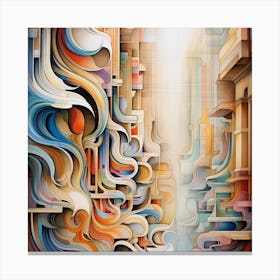 Abstract Cityscape Canvas Print