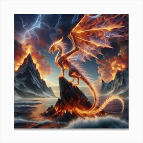 Transparent Fiery Dragon 1 Canvas Print