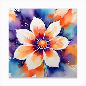 Watercolor Flower Painting Canvas Print