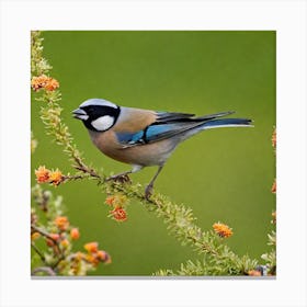 Bird Natural Wild Wildlife Tit Sparrows Sparrow Blue Red Yellow Orange Brown Wing Wings 2023 11 26t105156 Canvas Print
