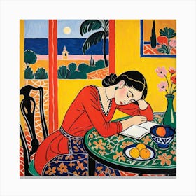 Woman Reading 9 Canvas Print