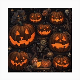 Halloween Pumpkins 1 Canvas Print